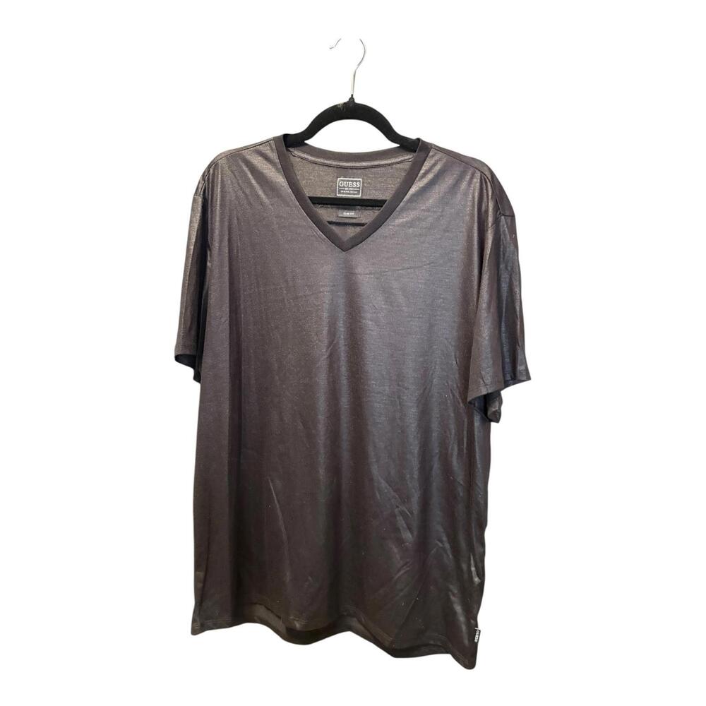 Guess SS Mason Yoke Vee Jet Black T-Shirt XL